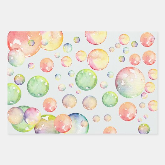 Pop op over! Zeepbellen verjaardags kind Inpakpapier Vel (Voorkant 2)