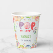 Pop op over! Zeepbellen verjaardags kind Papieren Bekers (Voorkant)