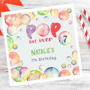 Pop op over! Zeepbellen verjaardags kind Servet