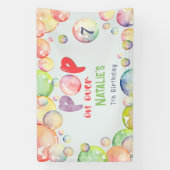 Pop op over! Zeepbellen verjaardags kind Spandoek (Verticaal)