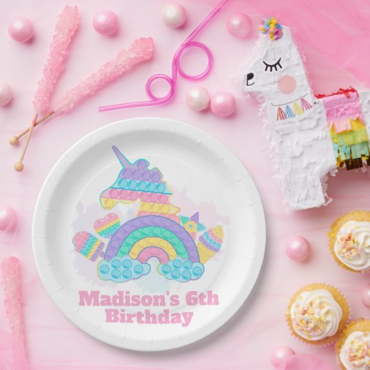 Pop op verjaardag papieren bordje (Feest)