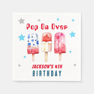 Pop Over Kids Zomer Popsicle Verjaardag Servet
