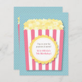 Pop over Popcorn Movie Night Pastel Verjaardagsfee Kaart (Voorkant / Achterkant)