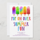 Pop over Popsicles SummerParty Kaart (Voorkant)