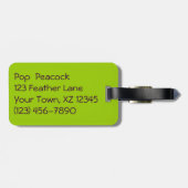 Pop Peacock Bagagelabel (Achterkant horizontaal)