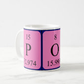 Pop périodique nom de table mug (Devant gauche)