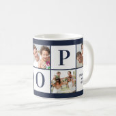 POP Photo Collage Navy Blue Coffee Mug (Devant droit)