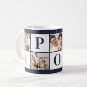 POP Photo Collage Navy Blue Coffee Mug (Devant gauche)
