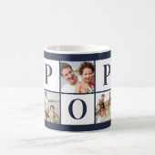 POP Photo Collage Navy Blue Coffee Mug (Centre)