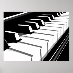 Pop Piano-toetsenbord Poster