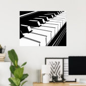 Pop Piano-toetsenbord Poster (Thuiskantoor)