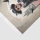 Pop Pink Lady of Ravens Tissuepapier (Detail)