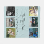 Pop Pop bemanning Aangepast 6 Fotorasterbundel Fleece Deken (Voorkant (Horizontaal))