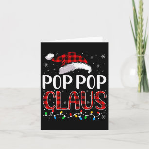 Pop Pop Claus Kerstverlichting Matching Familie XM Kaart