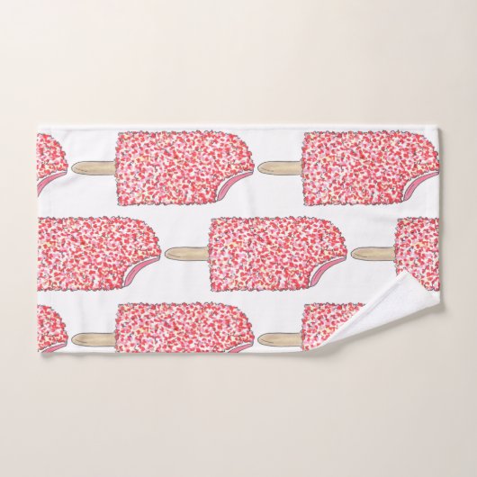 Pop Pop de crème glacée à la fraise rose (Serviette à main)