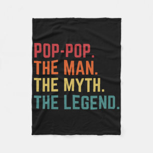 Pop-pop Man Mythe Legend Daddy Opa Fath Fleece Deken