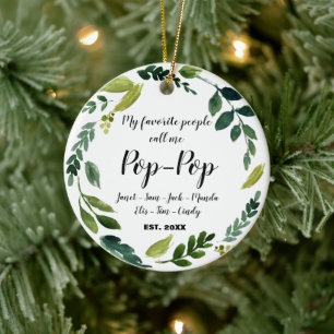 Pop Pop Noël Ornement grand-parent