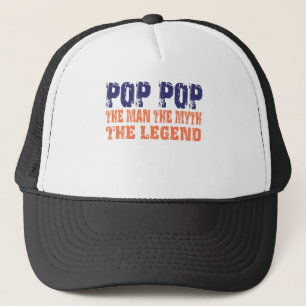 Pop pop (Oranje blauw) Trucker Pet