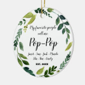Pop Pop Ornement de Noël Grand-Parent Ornement (Gauche)