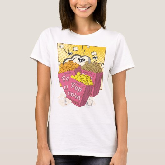 Pop Pop Popcorn T-shirt (Voorkant)