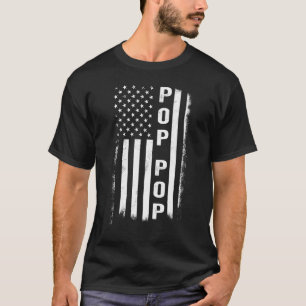Pop Pop Vlag Mannen Papa opa papa Poppop T-shirt