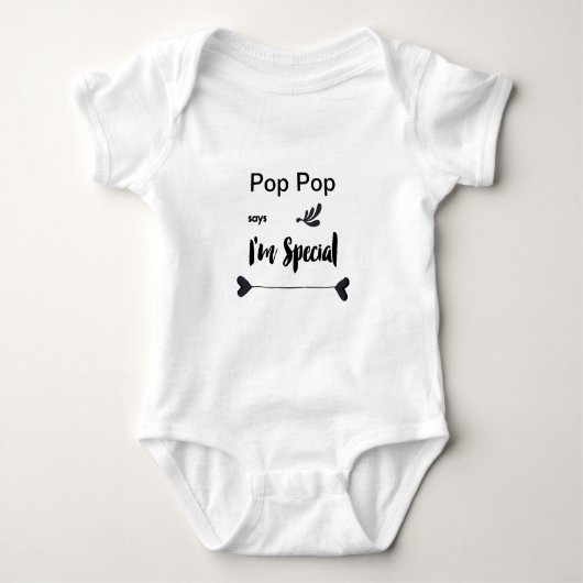 Pop Pop zegt dat ik een speciale Baby ben Romper (Voorkant)