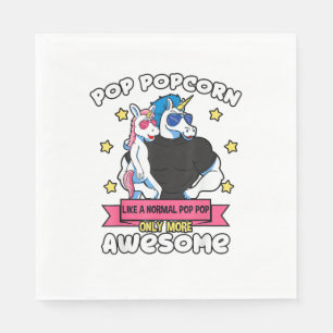 Pop Popcorn 1 Kid Vaderdag Pop Pop Eenhoorn Gra Servet