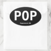 POP Popponesset MA Ovale Bumpersticker Sticker (Tas)