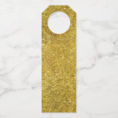 Pop Pour Celebrate | Faux Gold Glitter Flessenhanger (Achterkant)