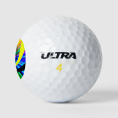 Pop psychedelic golfballen (Logo)