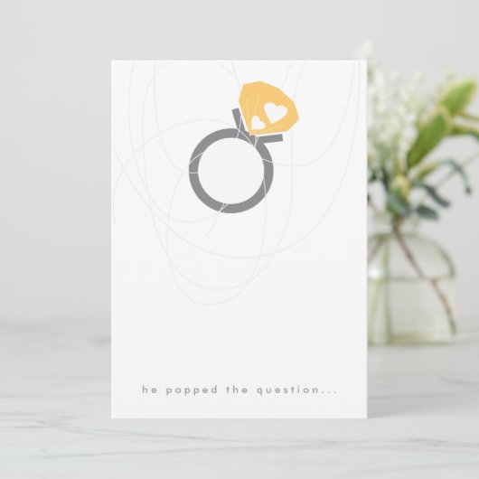 Pop Question Engagement Party Invitation (Debout devant)