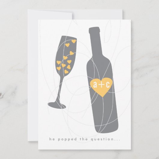 Pop Question Engagement Party Invitation (Devant)