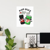 Pop Quiz Funny Soda Pop Pun Poster (Thuiskantoor)