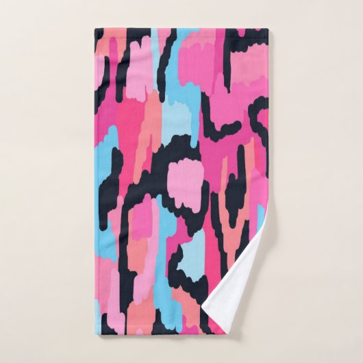 Pop rose Abstrait (Serviette à main)