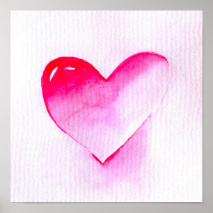 Pop roze hart valentijn poster