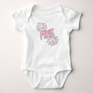 Pop Roze Pow - Baby Jersey Bodysuit (Wit)