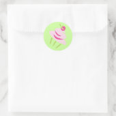 Pop-Rt CuPcaKe Wo Ronde Sticker (Tas)