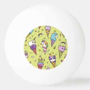 Pop Schattige Ice Cream: Dierenmotief Pingpongballen