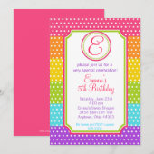 Pop Snoep Birthday Uitnodigingen (Voorkant / Achterkant)