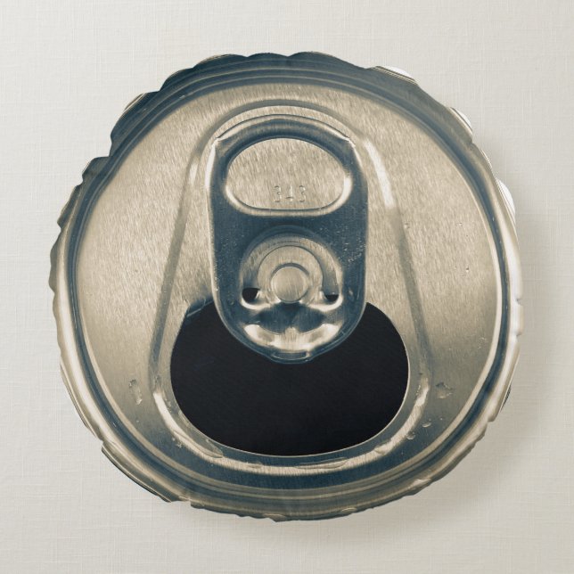 Pop Soda Beer kan ronddraaien Rond Kussen (Voorkant)