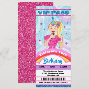 Pop Star Singer VIP-kaartjes Birthday Kaart