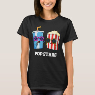 Pop Stars Funny Snack Pun Dark BG T-shirt