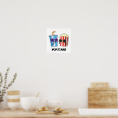 Pop Stars Funny Soda Pop Popcorn Pun Poster (Keuken)