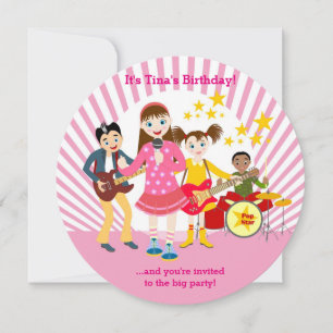 Pop ster girl op uitnodiging