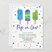 Pop Sur L'Été Invitation Anniversaire (Devant)