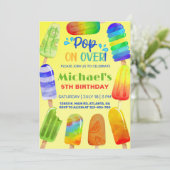 Pop sur popsicles garçon invitation d'anniversaire (Debout devant)
