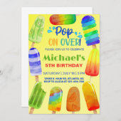 Pop sur popsicles garçon invitation d'anniversaire (Devant / Derrière)
