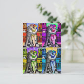 Pop Tango Dancing Briefkaart (Staand voorkant)