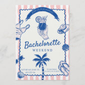 Pop the Bubbly – Bachelorette Weekend Celebration Kaart (Voorkant)