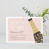 Pop the Bubbly | Invitation de fête d'anniversaire (Debout devant)